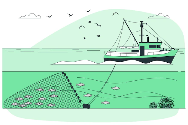 trawl fishing concept illustration 114360 11637